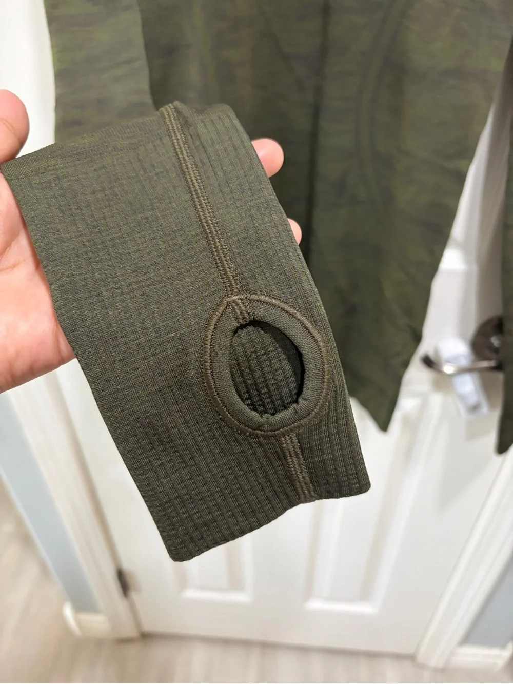 Lululemon Olive Green Long Sleeve Athletic Top